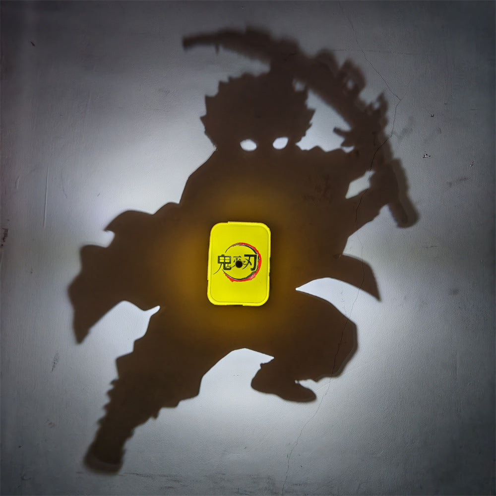 Zenitsu shadow lamp casting its silhouette on the wall